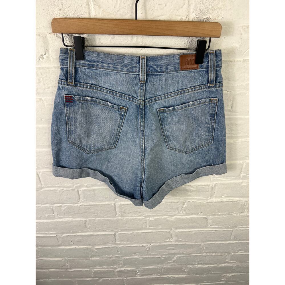 Bdg Urban Outfitters Women's High Rise Denim Mom Shorts Stretch Blue Size 28 - Picture 9 of 11